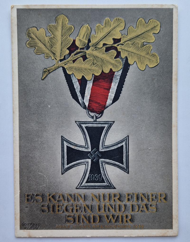 1939 Iron Cross postcard.
