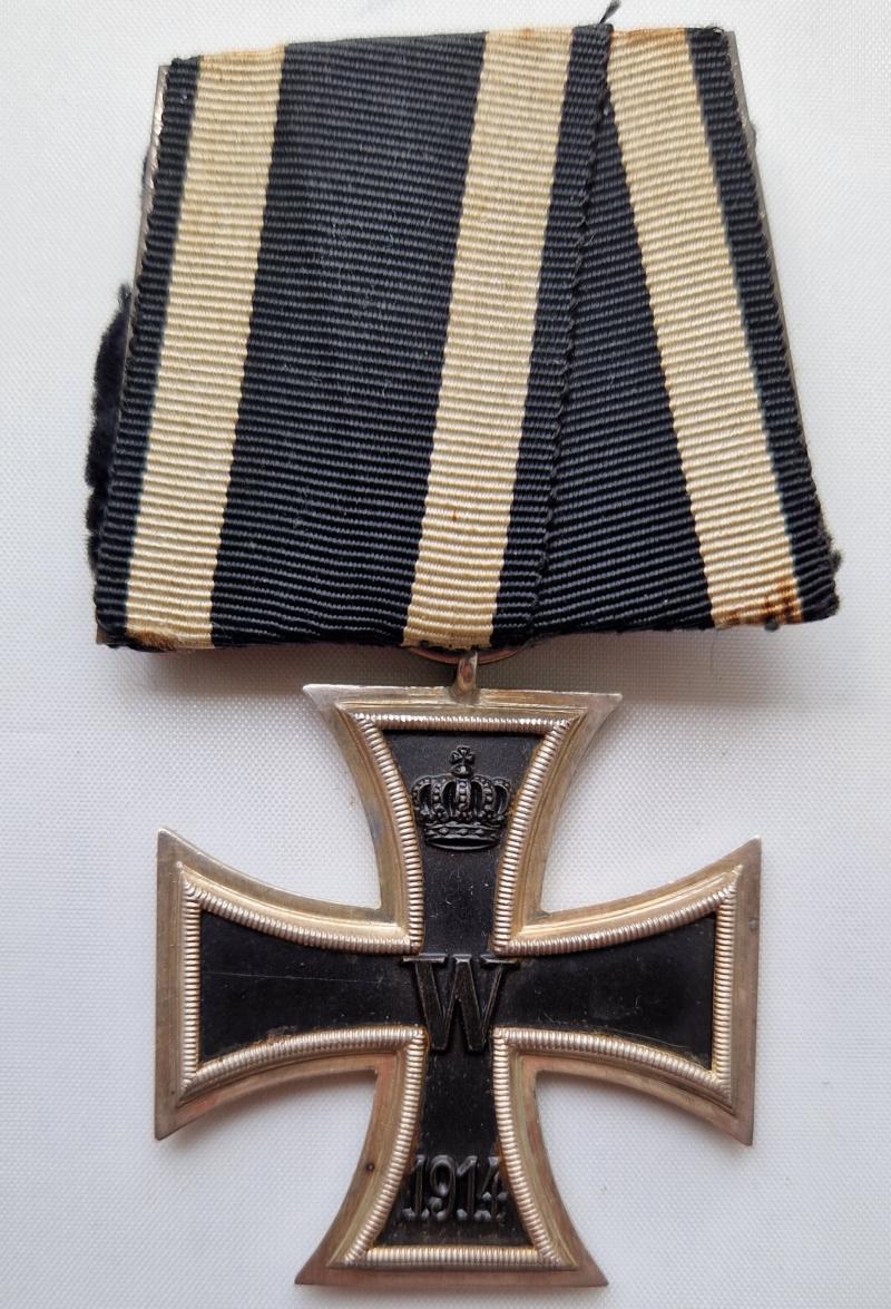 1914 Court mounted Iron Cross Second Class by Emil Wiechmann mm EW.