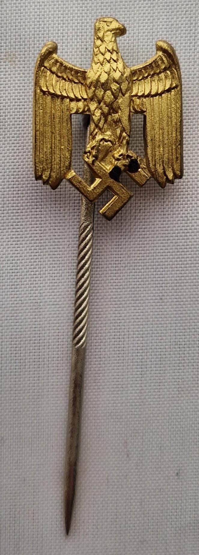 Wehrmacht eagle and swastika stickpin