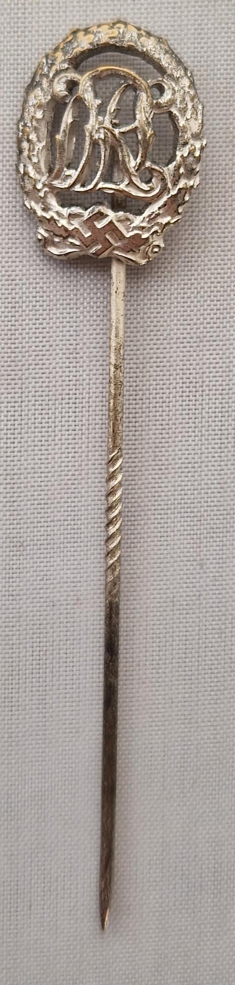 DRL Silver Sports Badge stickpin by Wernstein Jena.